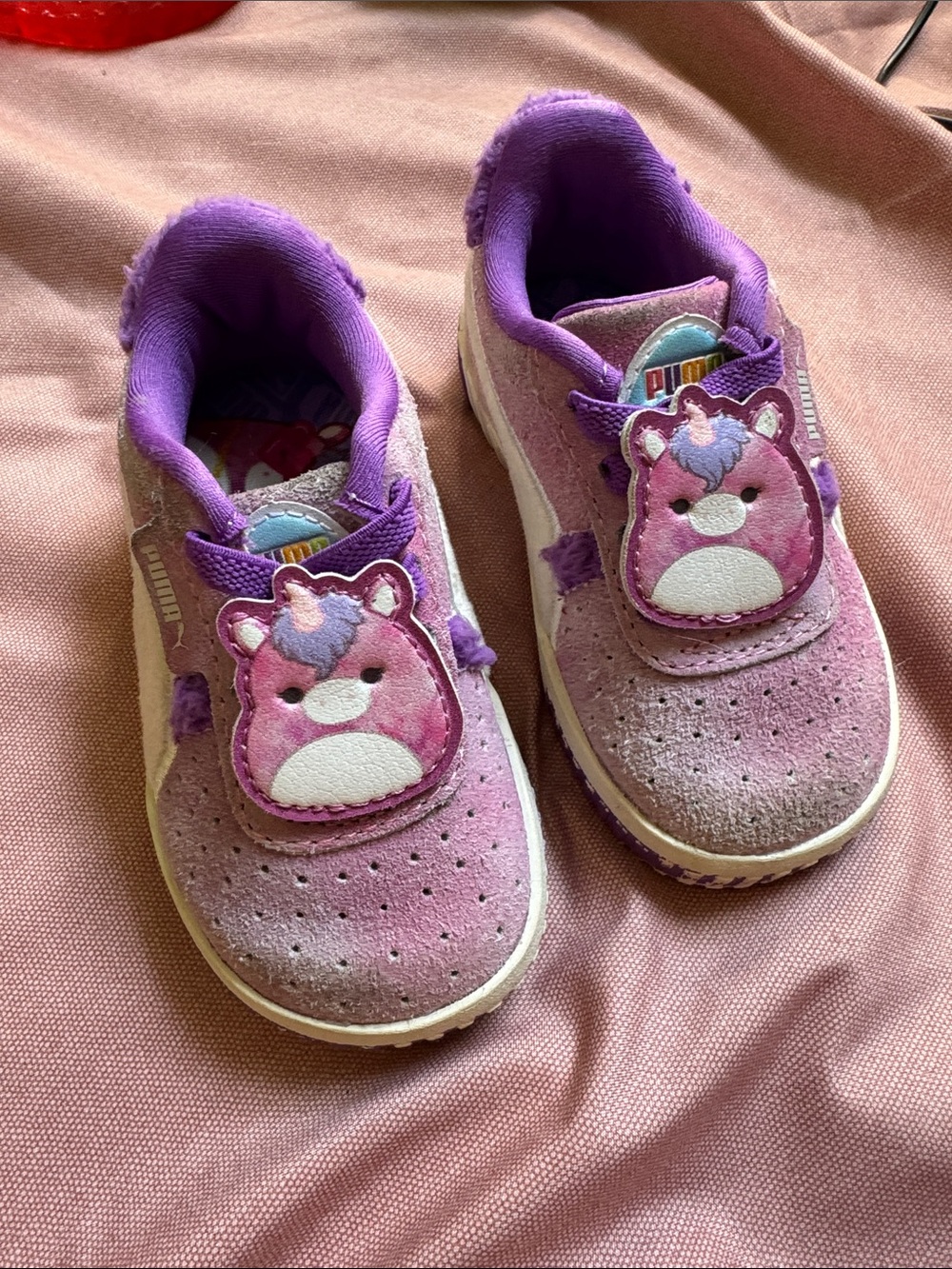Puma Kids Purple Unicorn Slip-On Sneakers with Plush Character